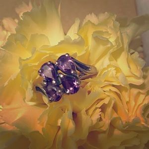 Amethyst sterling silver ring